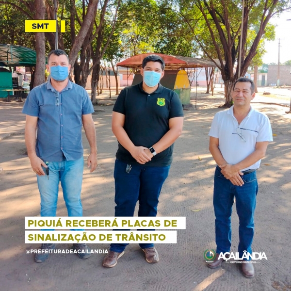 PIQUIÁ RECEBERÁ PLACAS DE SINALIZAÇÃO DE TRÂNSITO