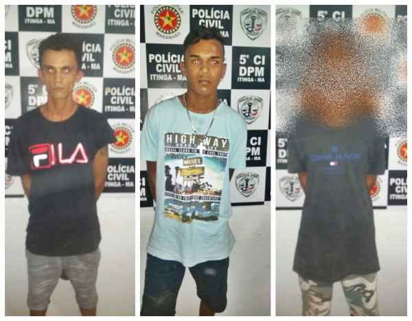 ITINGA MA – Três jovens são levados para a delegacia por envolvimento com tráfico de drogas e com um simulacro de arma de fogo 