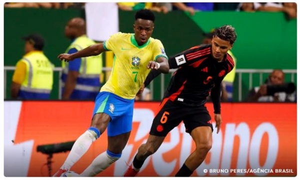VINICIUS JÚNIOR DECIDE E BRASIL DERROTA COLÔMBIA PELAS ELIMINATÓRIAS