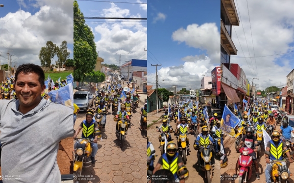 Eleições 2020: Sirley mototáxi mostrar força e realiza grande motorada em Açailândia