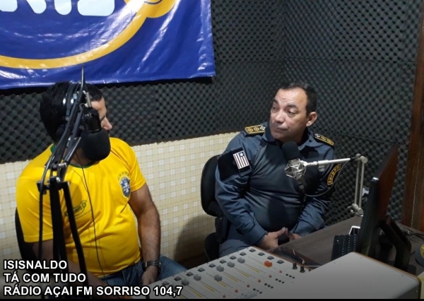 AÇAILÂNDIA: Em entrevista na Rádio Açaí FM Sorriso TEN. CEL DINIZ faz balanço das ações da PM em janeiro de 2019