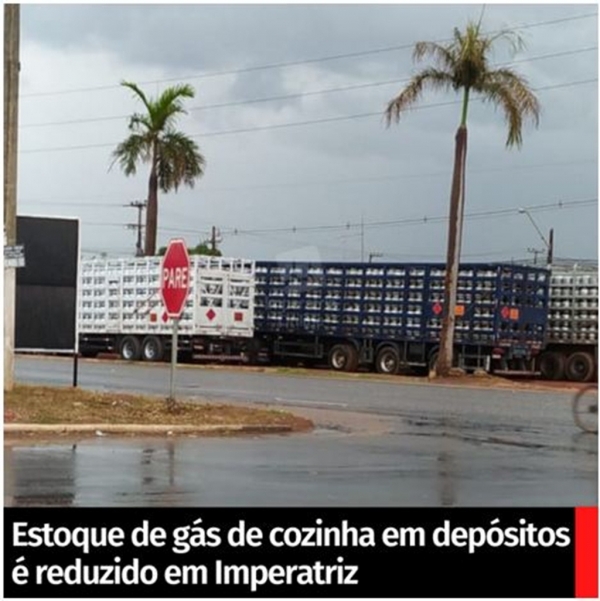 Estoque de gás de cozinha em depósitos é reduzido em Imperatriz  