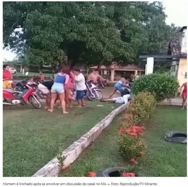 Homem é linchado após se envolver em discussão de casal no MA