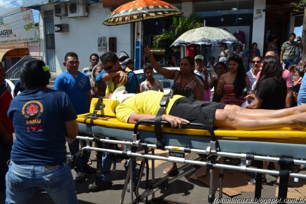 Motociclista Atropela Senhora no Centro de Açailândia.