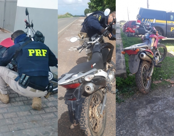 Nas BRs do Maranhão: PRF recupera mais três motocicletas com ocorrência de roubo ou furto neste sábado (19)