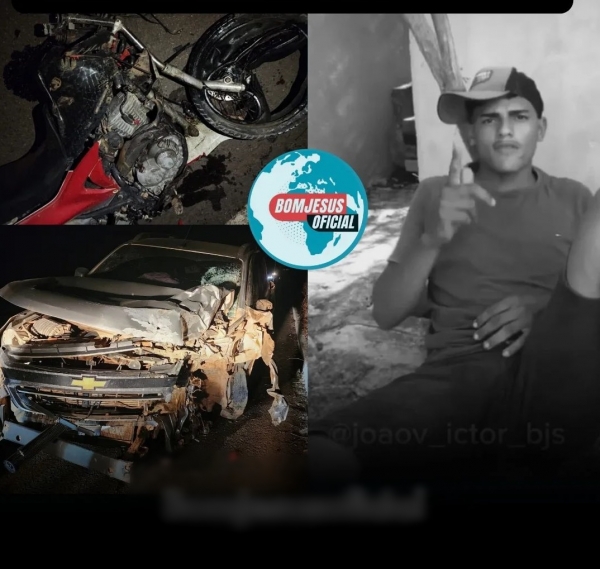 MOTOCICLISTA MORRE AO BATER EM PICK-UP NA BR- 222 EM BOM JESUS DAS SELVAS