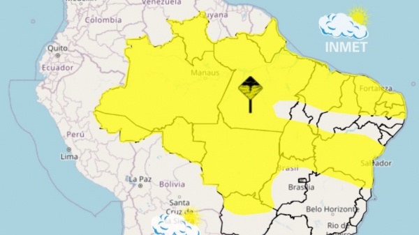 MA TEM 210 MUNICÍPIOS EM ALERTA AMARELO PARA CHUVAS ATÉ TERÇA (22)