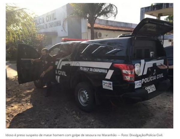 Idoso é preso suspeito de matar homem com golpe de tesoura no Maranhão