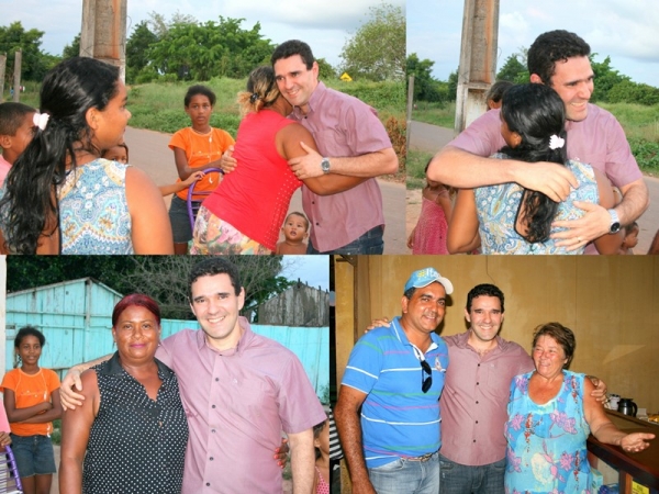 Dr. Benjamim de Oliveira é recebido por moradores e lideranças políticas do Povoado Novo Bacabal.