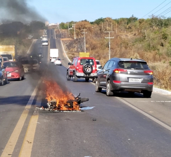 Colisão frontal ocasiona a morte de motociclista na BR 316, em Timon/MA