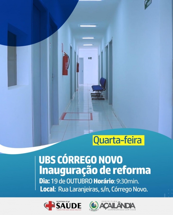 Prefeitura Municipal de Açailândia realizará inauguração da reforma de mais duas UBS’s nesta quarta-feira