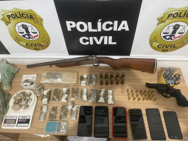 POLÍCIA CIVIL PRENDE DUPLA POR TRÁFICO DE DROGAS, POSSE IRREGULAR DE ARMA DE FOGO E RECEPTAÇÃO DOLOSA, EM PRESIDENTE DUTRA