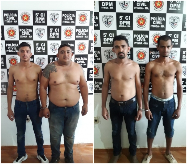 ITINGA MA - Após denúncia PM prende 5 suspeitos e recupera 2 revólveres