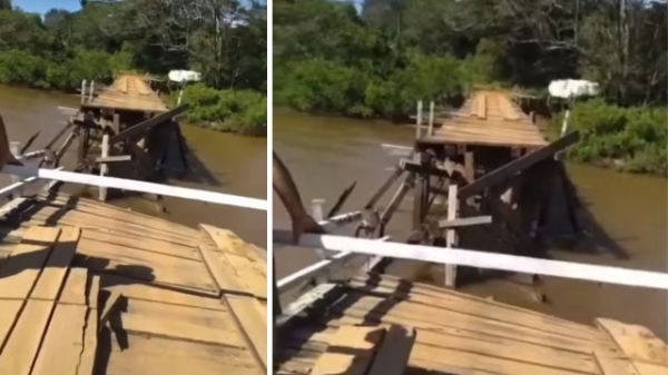  MARANHÃO - Caçamba cai em rio e ponte desaba na estrada entre Fortuna e Buriti Bravo