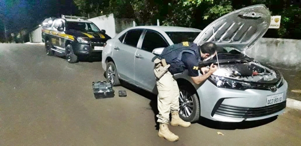 PRF recupera na cidade de Porto Franco/MA, Toyota/Corolla roubado de empresa de locação de veículos