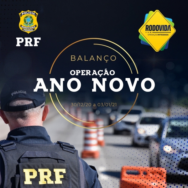 PRF divulga resultados relativos a acidentes durante a Operação Ano Novo