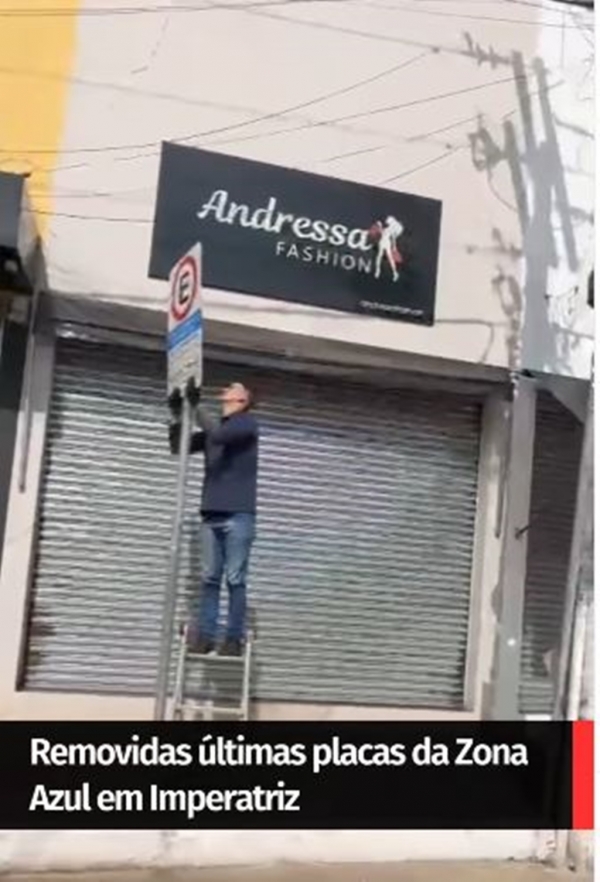 IMPERATRIZ – ÚLTIMAS PLACAS DA ZONA AZUL ESTÃO SENDO RETIRADAS