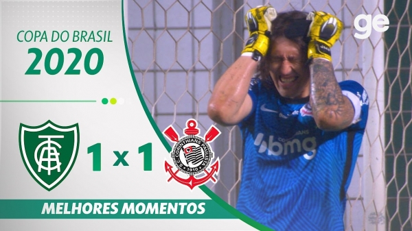 América-MG empata com pênalti no fim e elimina Corinthians da Copa do Brasil