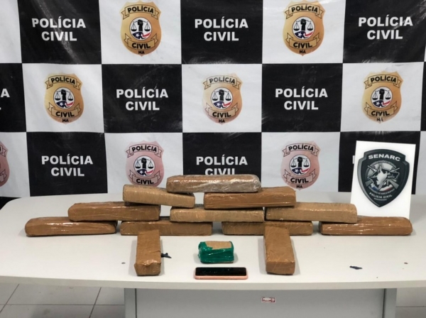 Mulher é presa em flagrante transportando 12 kg de maconha de São Luís para Itapecuru-Mirim