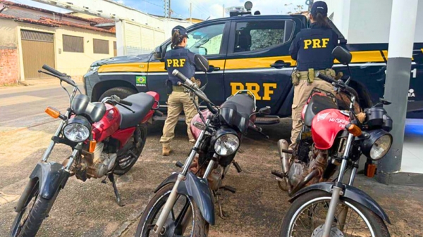 TRÊS MOTOCICLETAS ADULTERADAS SÃO RECUPERADAS PELA PRF NO MARANHÃO