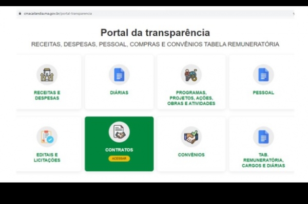 Câmara de Açailândia tem a terceira melhor nota da avaliação do portal da Transparência do Estado