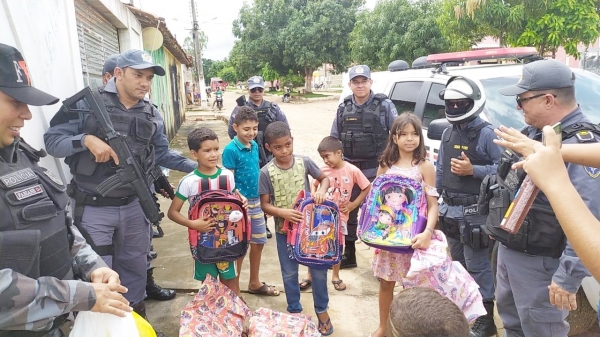 ITINGA MA - Evento social de Policiais do 26° Batalhão emociona crianças 