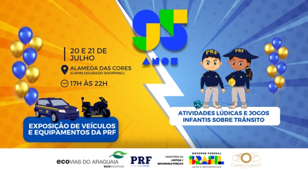 No Tocantins, PRF realiza exposição de equipamentos e veículos em comemoração aos 95 anos da instituição