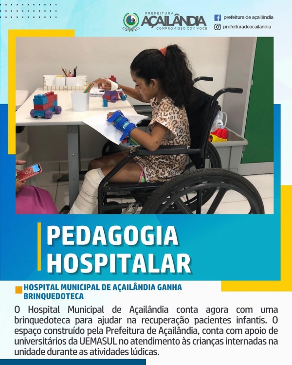 HOSPITAL MUNICIPAL DE AÇAILÂNDIA GANHA BRINQUEDOTECA