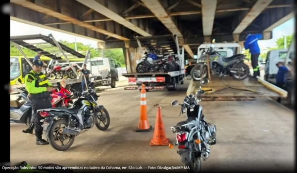 OPERAÇÃO ROLEZINHO: 50 MOTOS SÃO APREENDIDAS NO BAIRRO DA COHAMA, EM SÃO LUÍS