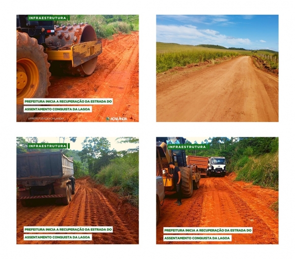  PREFEITURA INICIA A RECUPERAÇÃO DA ESTRADA DO ASSENTAMENTO CONQUISTA DA LAGOA 