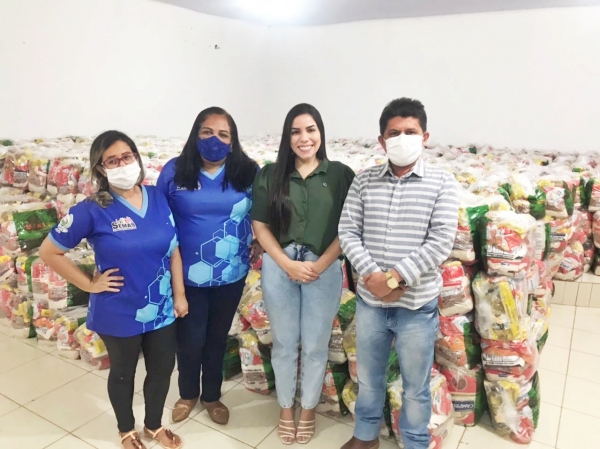 MARIANA CARVALHO VIABILIZA JUNTO AO MINISTÉRIO DA CIDADANIA A ENTREGA DE CESTAS BÁSICAS PARA ATENDER 4 MIL FAMÍLIAS EM AÇAILÂNDIA/MA