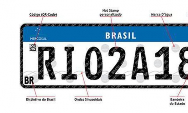 Placas com padrão do Mercosul entram em vigor em todo o país