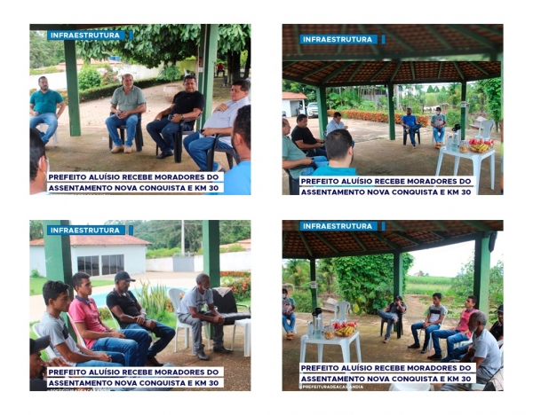 AÇAILÂNDIA - Prefeito Aluísio recebe moradores do Assentamento Nova Conquista e KM30