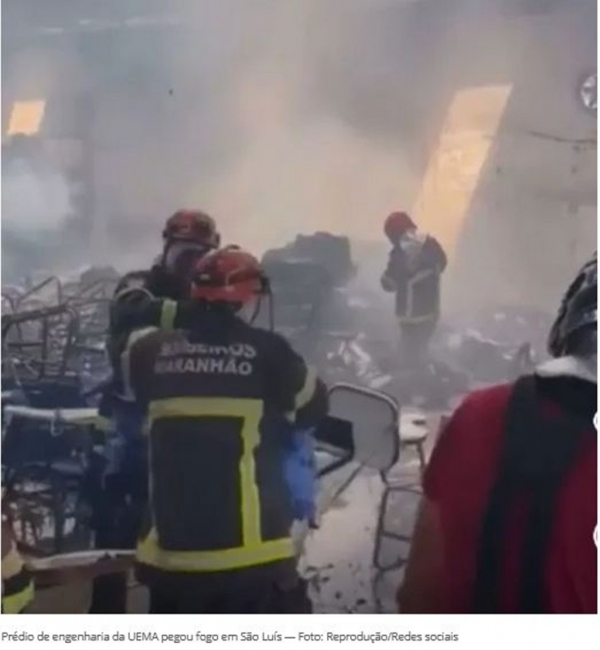 Incêndio atinge prédio de engenharia da UEMA em São Luís