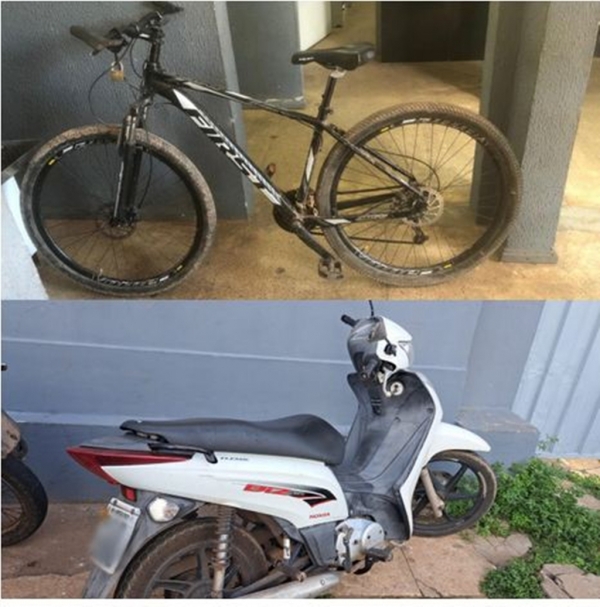 Bicicleta e moto furtadas são recuperadas após bandidos anunciarem venda na internet