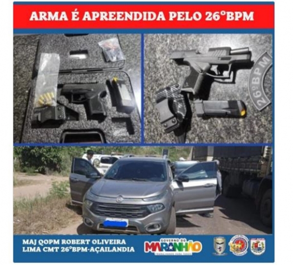 POLÍCIA MILITAR DO 26ºBPM APREENDE MAIS UMA ARMA DE FOGO, EM AÇAILÂNDIA.