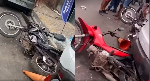 VÍDEO: CARRO DESGOVERNADO INVADE CALÇADA E ATINGE LOJA NO MARANHÃO