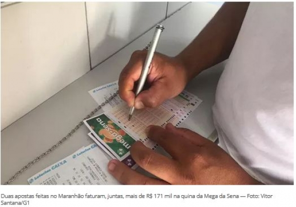 Duas apostas feitas no Maranhão faturam, juntas, mais de R$ 171 mil na quina da Mega da Sena