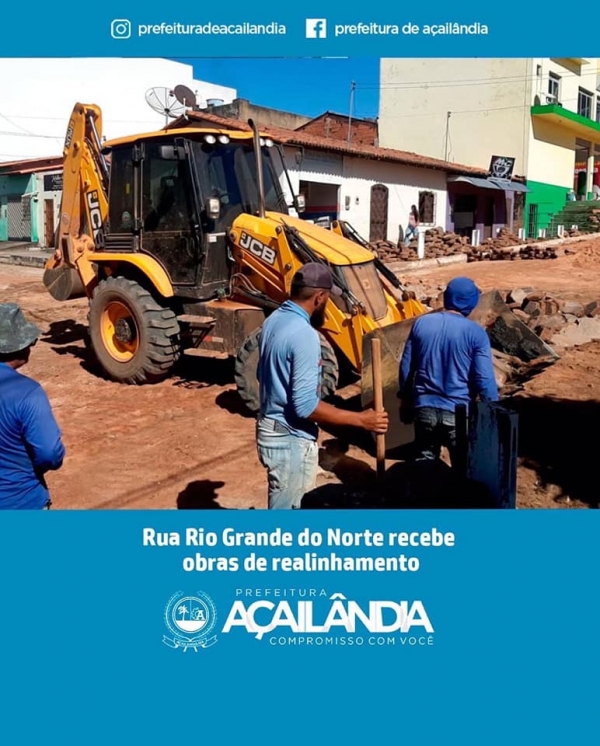 RUA RIO GRANDE DO NORTE RECEBE OBRAS DE REALINHAMENTO