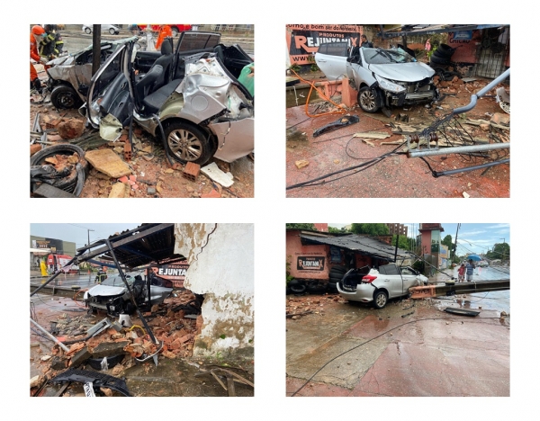 Motorista perde o controle e bate em poste em avenida em São Luís