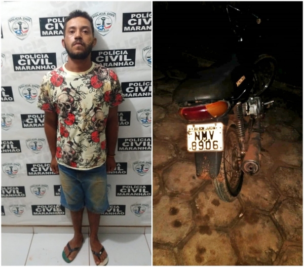 AÇAILÂNDIA URGENTE – Polícia Militar prende homem com moto roubada e simulacro Calibre 38