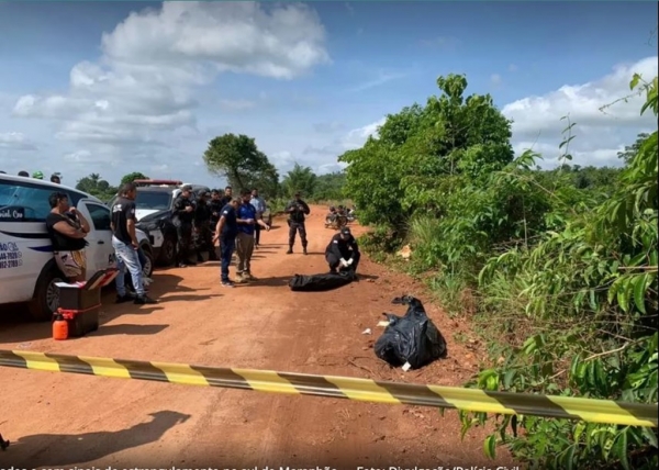CORPOS SÃO ENCONTRADOS ÀS MARGENS DE RODOVIA COM SINAIS DE ESTRANGULAMENTO NO SUL DO MA