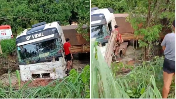 VÍDEO: MOTORISTA MORRE APÓS CARRETA CAIR EM AÇUDE EM PERITORÓ