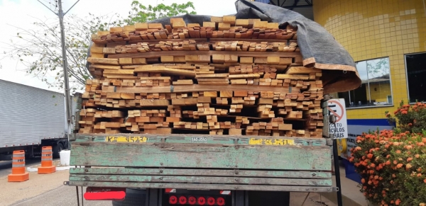 Em 2020 a PRF no Maranhão já apreendeu 76 carretas transportando 3.054 m³ de madeira irregular