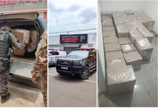 Carga de eletroeletrônicos desviada do aeroporto de Imperatriz é recuperada pela PM-MA no Centro da cidade