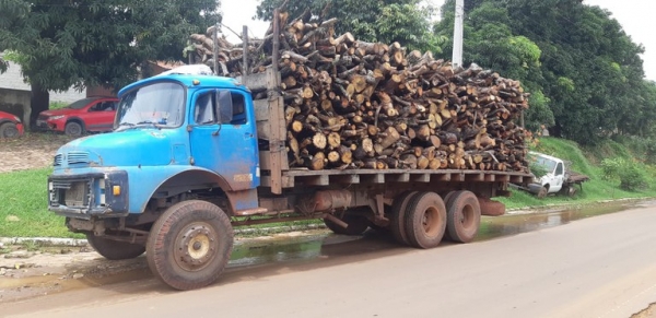 Madeira ilegal: PRF apreende 28 m³ na BR-226