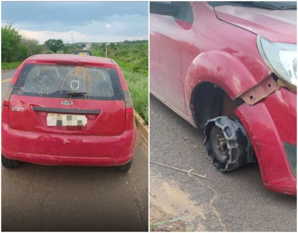 MOTORISTAS BÊBADO É PEGO PELA PRF DIRIGINDO CARRO SEM UM DOS PNEUS NO MA