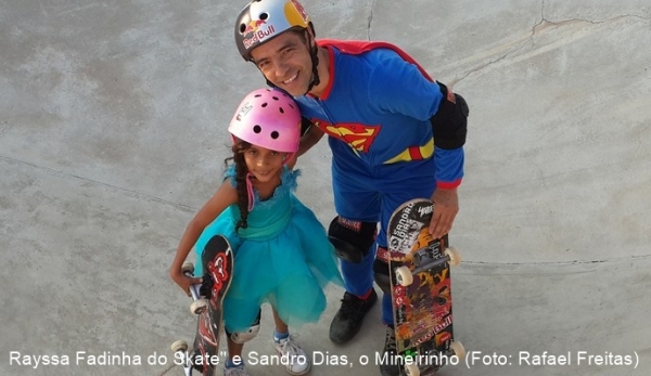 Bob Burnquist e Mineirinho realizam sonho da pequena 