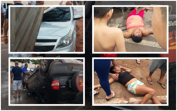 Duas pessoas ficam feridas em acidente na avenida Pedro Neiva