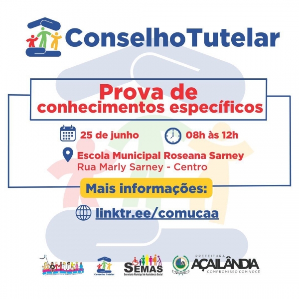 PROVA PARA CANDIDATOS A CONSELHEIROS TUTELARES ACONTECE NESTE DOMINGO (25)